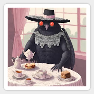 Mothman Tea Party Sticker